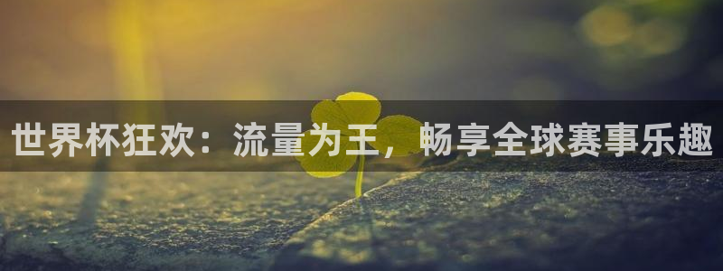 2026世界杯赛程：世界杯狂欢：流量为王，畅享全球赛事乐趣