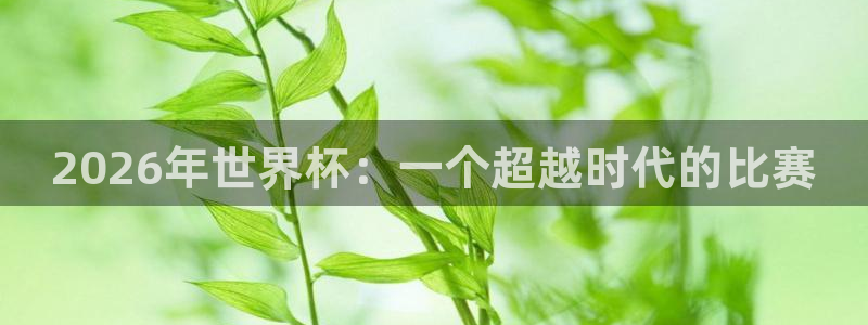 女足世界杯赛程：2026年世界杯：一个超越时代的比赛